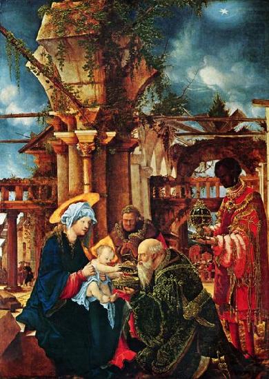 Albrecht Altdorfer Die Anbetung der Heiligen Drei Konige china oil painting image